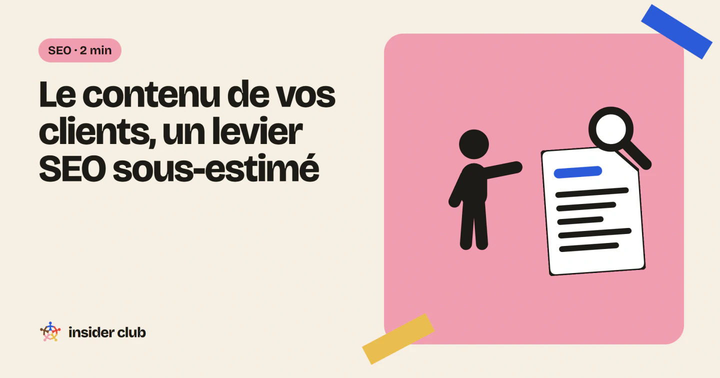 Les discussions des clients sur un forum sont du contenu original que Google peut référencer.