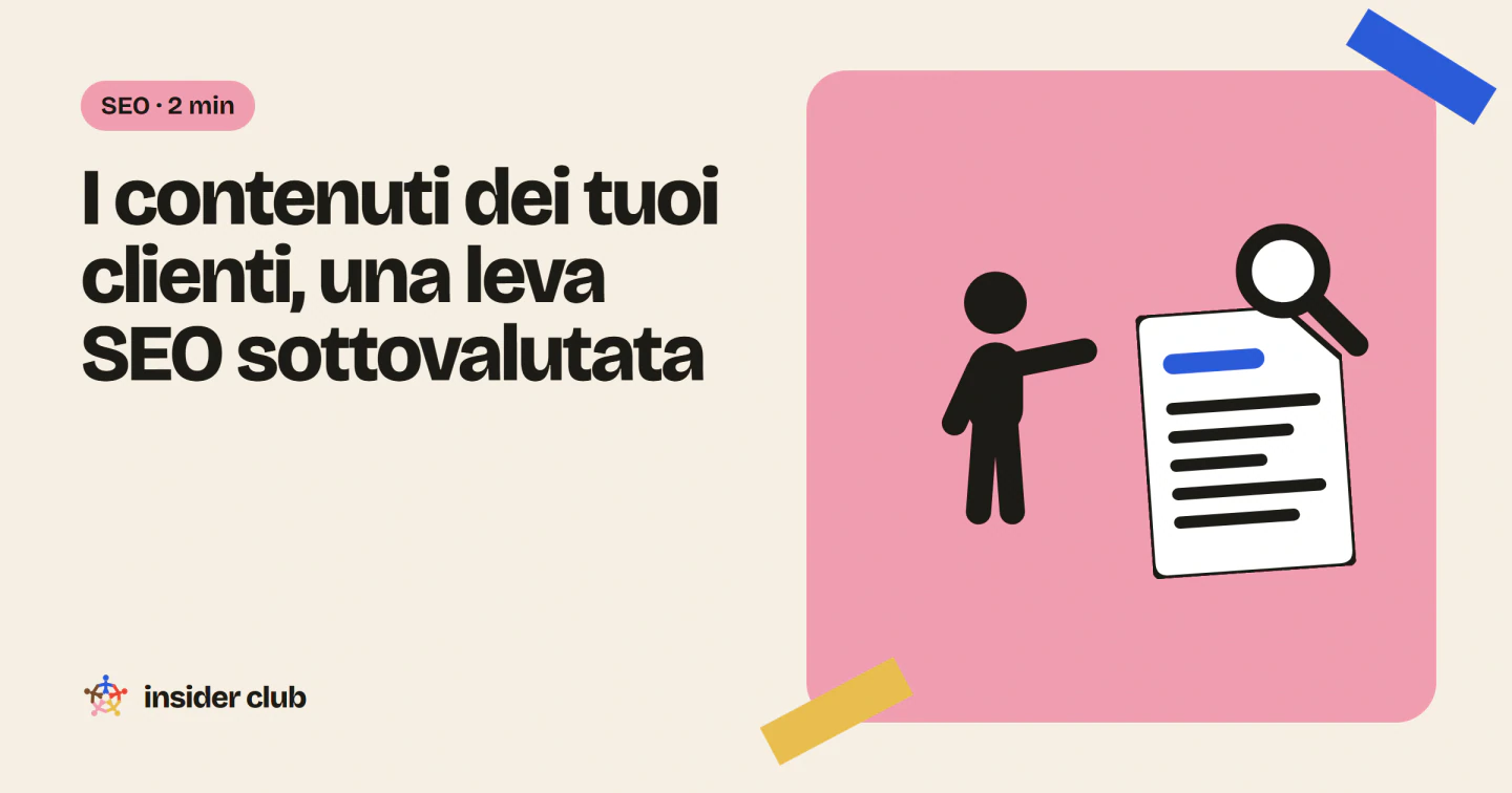 Le conversazioni dei clienti in un forum sono contenuti generati dagli utenti: contenuti originali, nella lingua di chi compra, che Google può indicizzare.