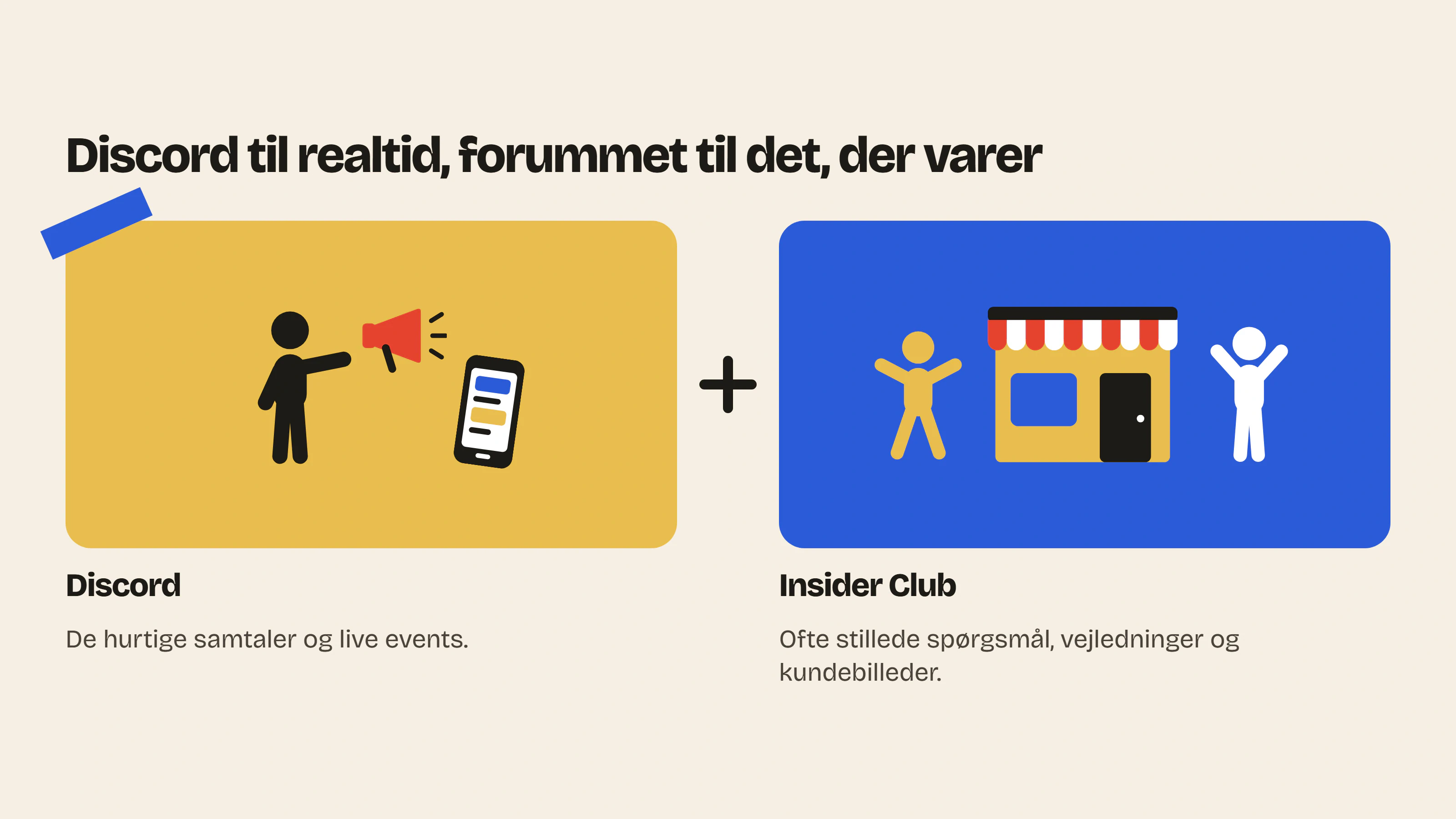 Discord til brands er ikke et enten-eller: behold serveren til realtid, og brug et forum i din Shopify-webshop til de spørgsmål, vejledninger og kundebilleder, der skal holde.