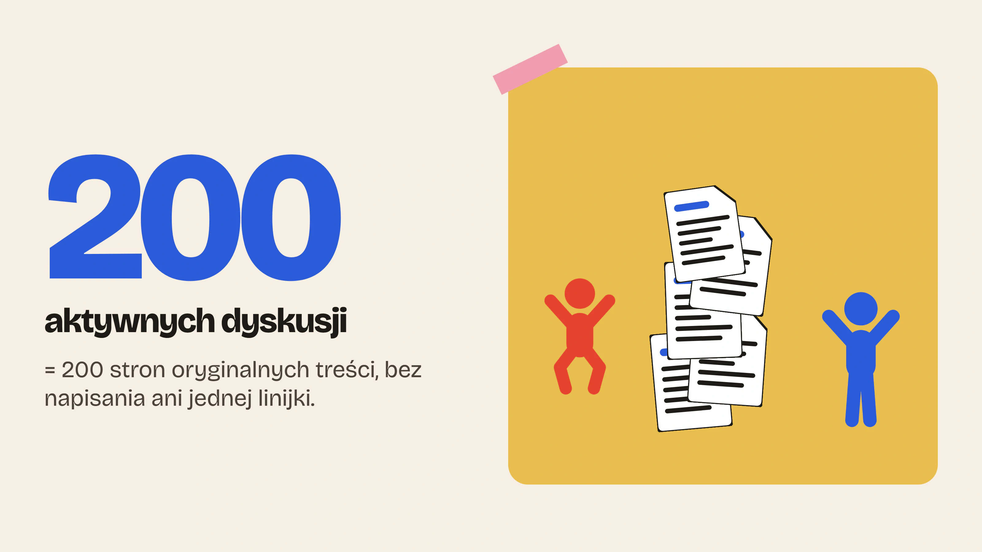 Sklep z 200 aktywnymi dyskusjami na forum ma 200 stron oryginalnych treści, bez napisania ani jednej linijki.