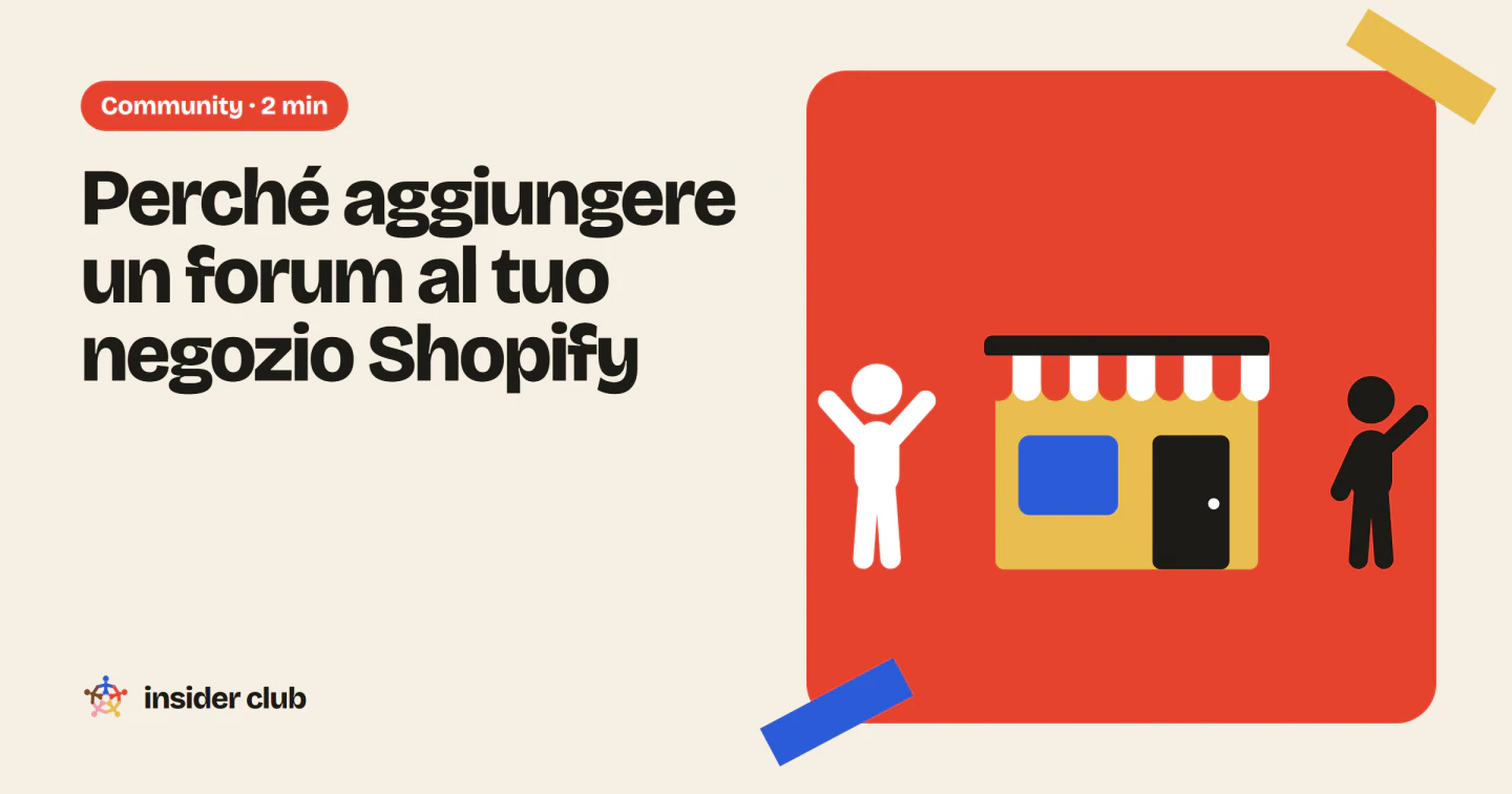 Un forum aggiunto al tuo negozio Shopify riunisce i clienti del brand in una community sul tuo sito, e non in una piattaforma che non è tua.