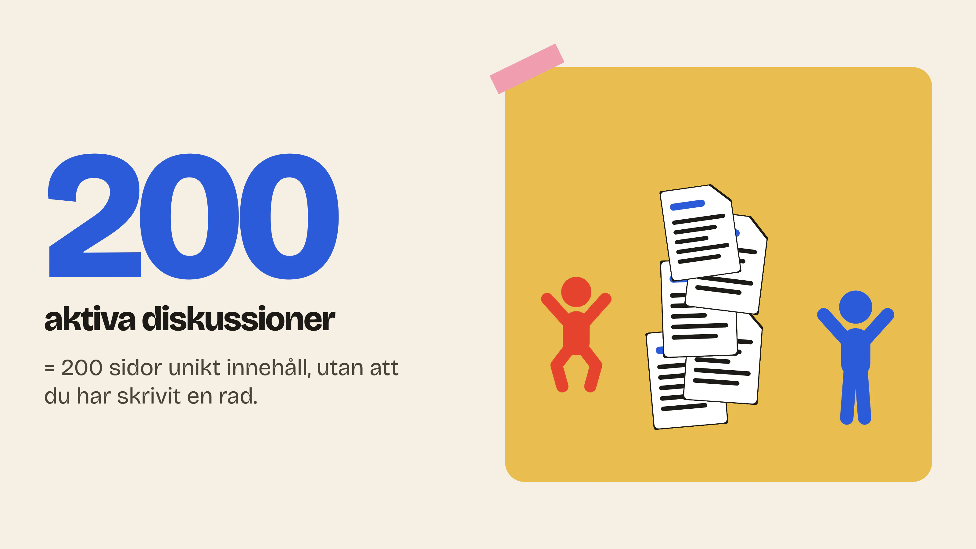 En webbutik med 200 aktiva diskussioner i sitt forum har 200 sidor unikt innehåll, utan att du har skrivit en rad.