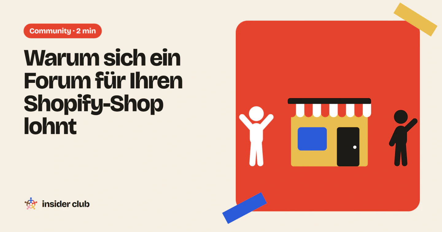 Ein Forum direkt im Shopify-Shop versammelt die Kunden einer Marke als Community auf ihrer eigenen Website statt auf Instagram oder in einer Facebook-Gruppe.