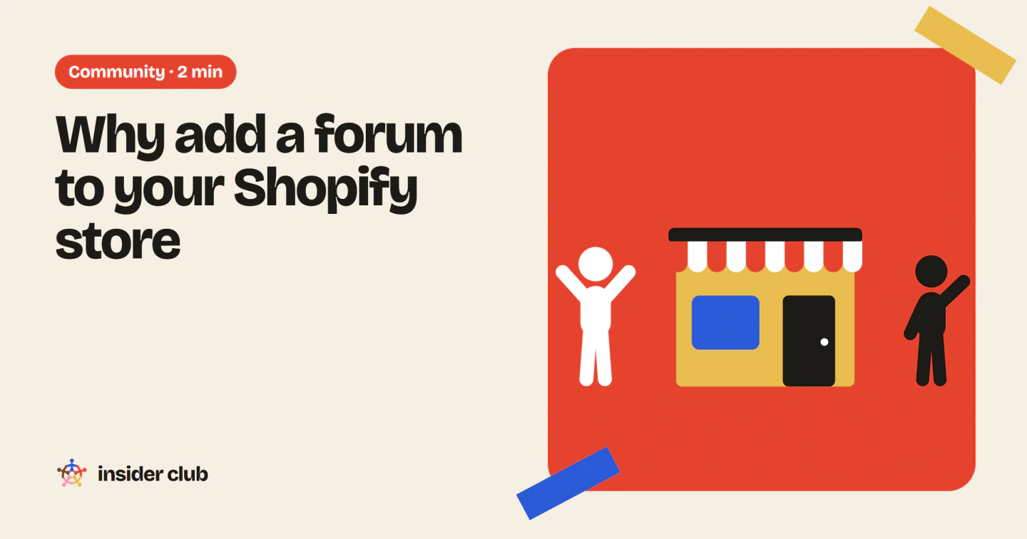 A forum added to a Shopify store brings the brand's customers together as a community on its own site, instead of on Instagram or in a Facebook group.